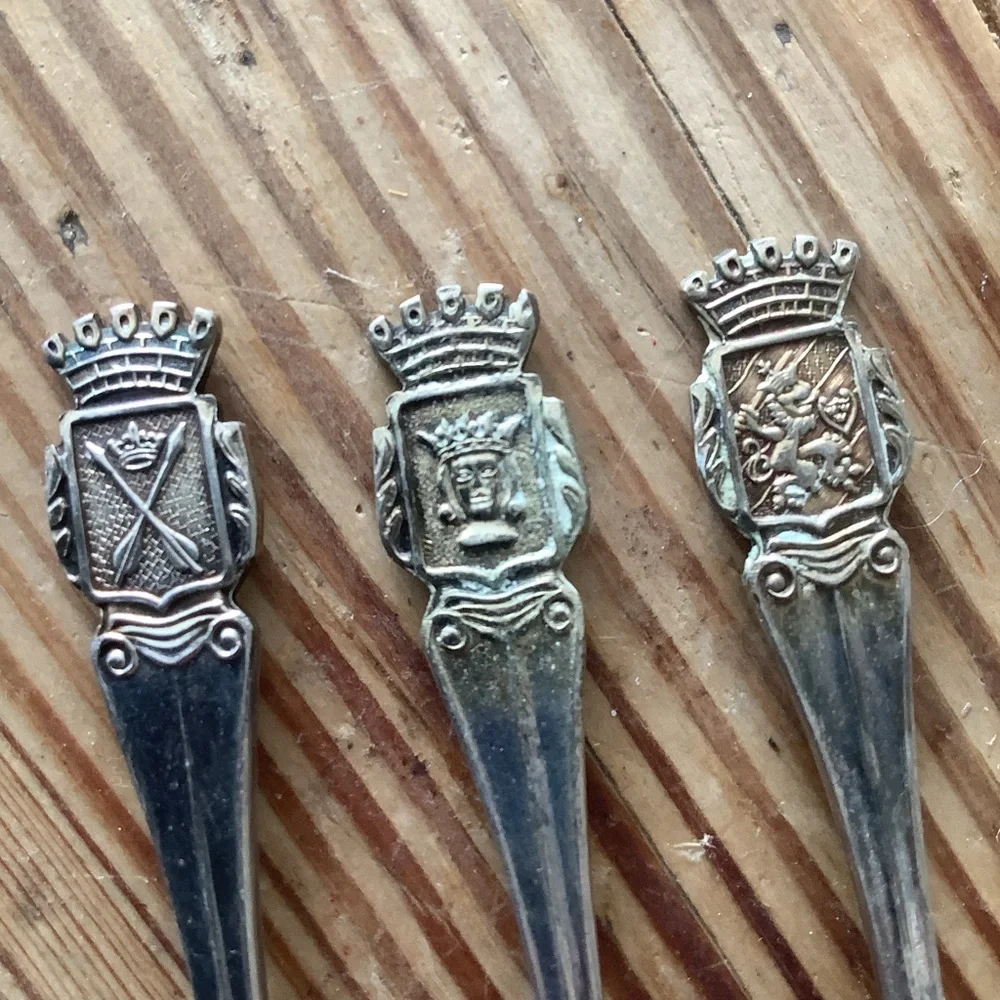 Vintage Antique EX PR NS Made In Sweden 6 Demitasse Spoons